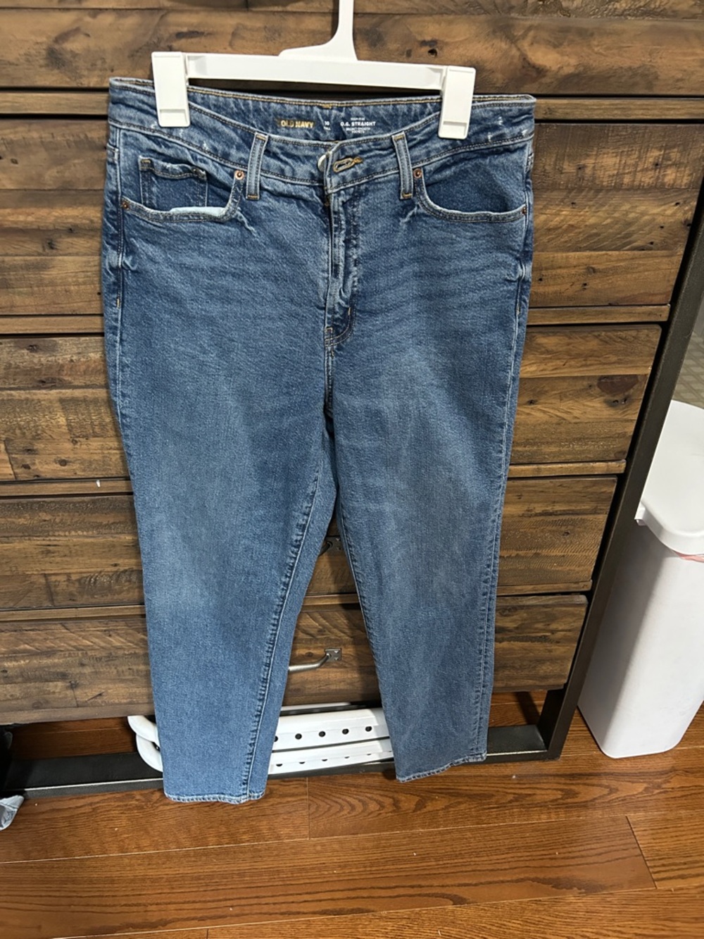 Old Navy High Rise OG Straight Medium Blue Jeans 10 TALL